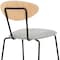 Armen Living Neo Modern Gray Fabric and Black Metal Dining Room Chairs, PK2 LCNESIBLGR - alternate 2